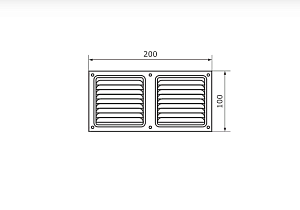 Решетка вент. 100х200 мм (хром) #234495